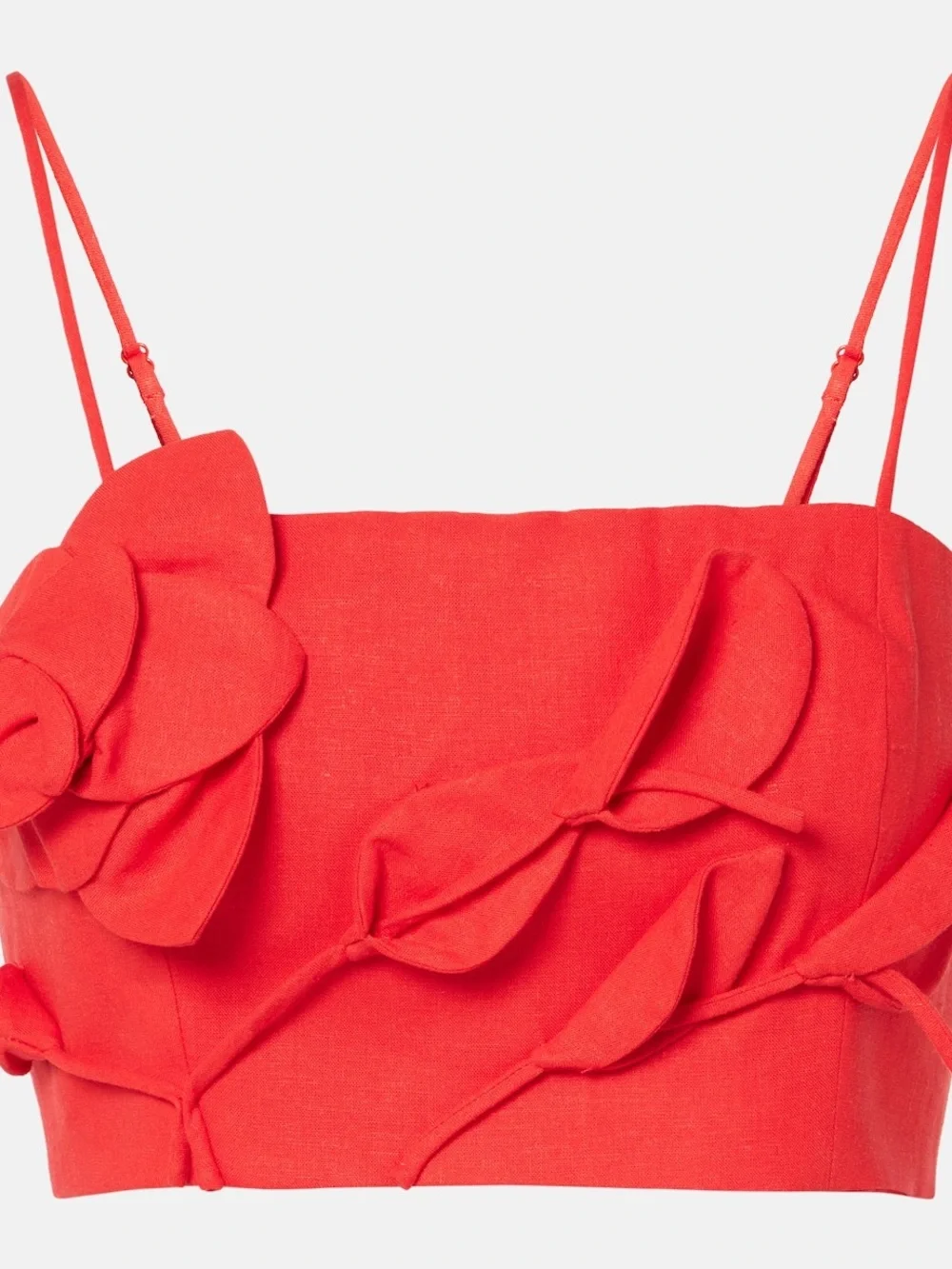 Farm Rio Anthropologie Floral Appliqué Crop Top - Picture 2 of 16
